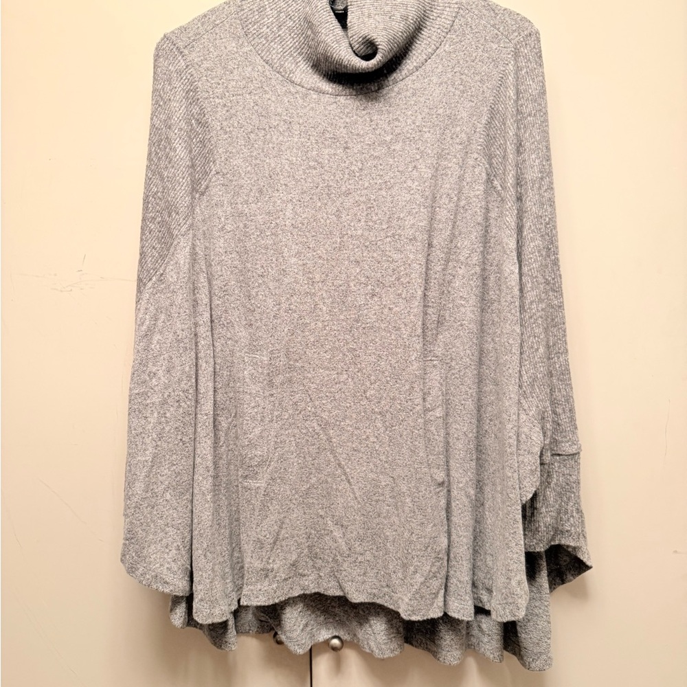 COA Light Gray Cowl Neck Sweater